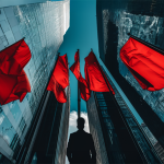 A chart showing 5 common red flags in merchant cash advances, including hidden fees and high repayment rates